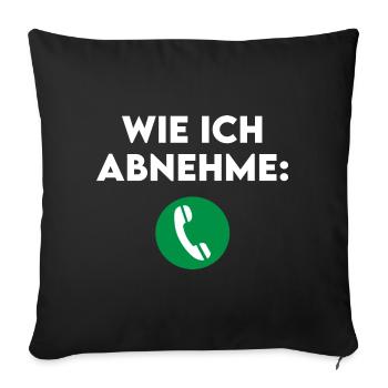 Wie Ich Abnehme: Fett Verbrennen Diät Lustig - Sofakissenbezug 45 x 45 cm - Schwarz - Vorne