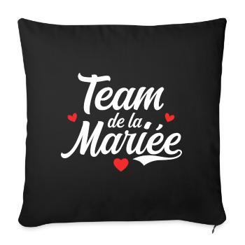 Team De La Mariée - Housse de coussin décorative 45 x 45 cm - noir - Devant
