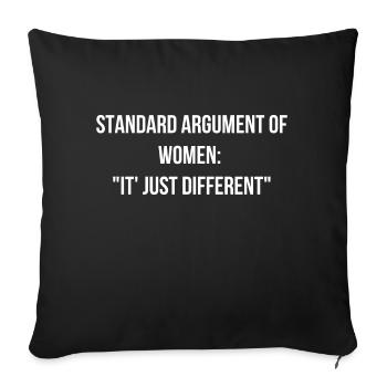 Les femmes disent que c’est autre chose Anglais - Housse de coussin décorative 45 x 45 cm - noir - Devant