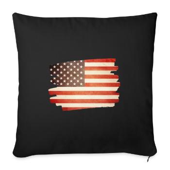 USA - Housse de coussin décorative 45 x 45 cm - noir - Devant
