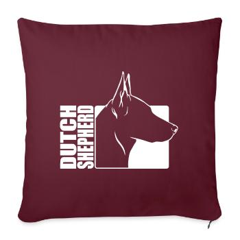 Berger Hollandais Profil Chiens Chien Wilsigns - Housse de coussin décorative 45 x 45 cm - bordeaux - Devant