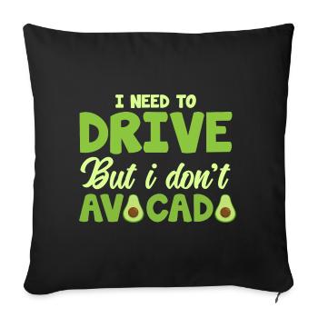 Vegan Veganism - Sofa pillowcase 17,3'' x 17,3'' (45 x 45 cm) - black - Front