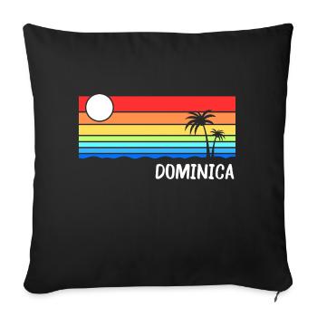 Dominica Caribbean Island Holiday Idea - Sofa pillowcase 17,3'' x 17,3'' (45 x 45 cm) - black - Front