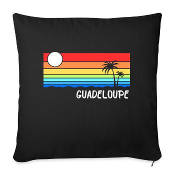 Guadeloupe Caribbean Island Vacation Idea - Sofa pillowcase 17,3'' x 17,3'' (45 x 45 cm) - black - Front