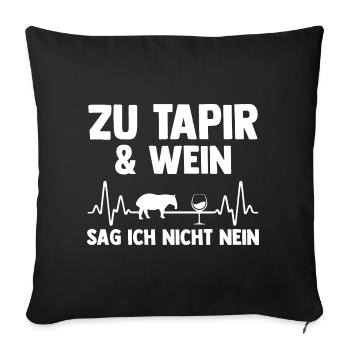 Tapir - Sofakissenbezug 45 x 45 cm - Schwarz - Vorne