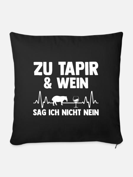 Tapir - Sofakissenbezug 45 x 45 cm - Schwarz