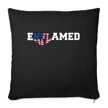 Enflamed | Election 2024 - Sofa pillowcase 17,3'' x 17,3'' (45 x 45 cm) - black - Front