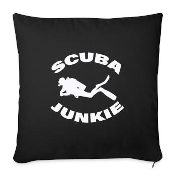 SCUBA JUNKIE - Sofa pillowcase 17,3'' x 17,3'' (45 x 45 cm) - black - Front