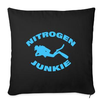 NITROGEN JUNKIE - Sofa pillowcase 17,3'' x 17,3'' (45 x 45 cm) - black - Front