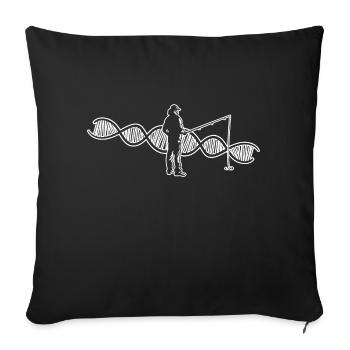 Hameçon Pêche Pêche Pêche Pêche Pêcheur - Housse de coussin décorative 45 x 45 cm - noir - Devant