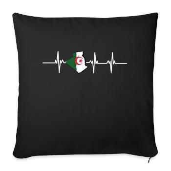Heartbeat Algeria - Sofa pillowcase 17,3'' x 17,3'' (45 x 45 cm) - black - Front