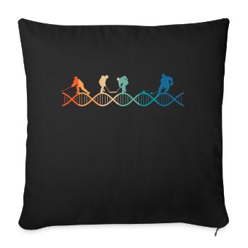 Hockey is in my DNA - Sofa pillowcase 17,3'' x 17,3'' (45 x 45 cm) - black - Front