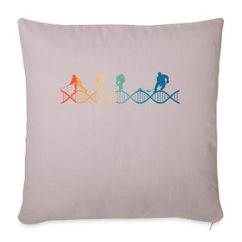 Le hockey est dans mon ADN - Housse de coussin décorative 45 x 45 cm - taupe clair - Devant