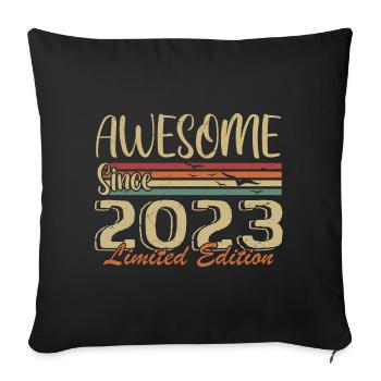 Legends Are Born In 2023 Vintage 2023 - Sofa pillowcase 17,3'' x 17,3'' (45 x 45 cm) - black - Front