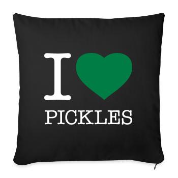 I LOVE PICKLES - Sofakissenbezug 45 x 45 cm - Schwarz - Vorne