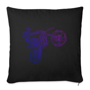 Men's Dirt Bike Dirt Biker Dirt Bike Supermoto - Sofa pillowcase 17,3'' x 17,3'' (45 x 45 cm) - black - Front