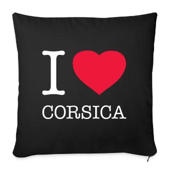 I LOVE CORSICA Korsika - Sofa pillowcase 17,3'' x 17,3'' (45 x 45 cm) - black - Front