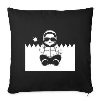 Funny Toddler Wearing Sunglasses Cool Baby - Sofa pillowcase 17,3'' x 17,3'' (45 x 45 cm) - black - Front
