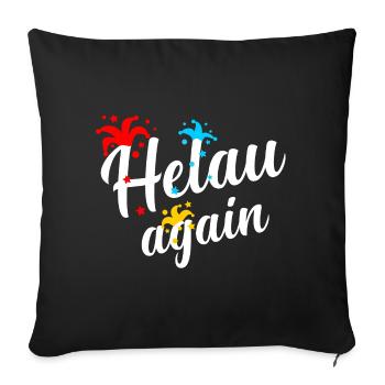 Helau, Fasching, Carnaval, Fasnacht, Fasnet - Housse de coussin décorative 45 x 45 cm - noir - Devant