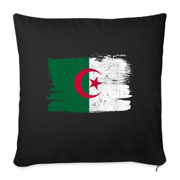 Algeria Flag Bandiera Peace Vintage - Sofa pillowcase 17,3'' x 17,3'' (45 x 45 cm) - black - Front