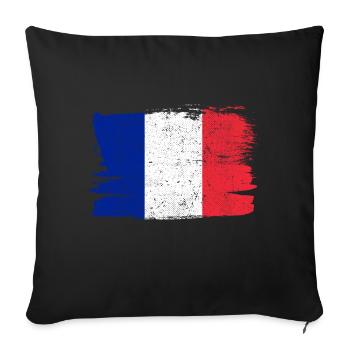Francia Bandiera France Flag Peace Vintage - Sofa pillowcase 17,3'' x 17,3'' (45 x 45 cm) - black - Front