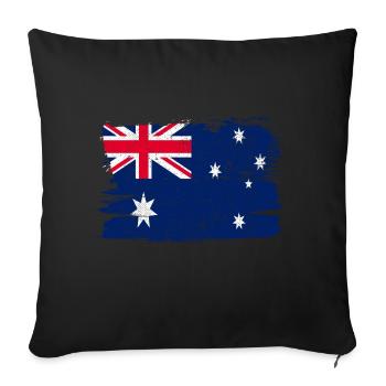 Australia Bandiera Flag Peace Vintage - Sofa pillowcase 17,3'' x 17,3'' (45 x 45 cm) - black - Front
