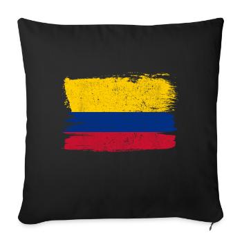 Colombia Bandiera Flag Peace Vintage - Sofa pillowcase 17,3'' x 17,3'' (45 x 45 cm) - black - Front