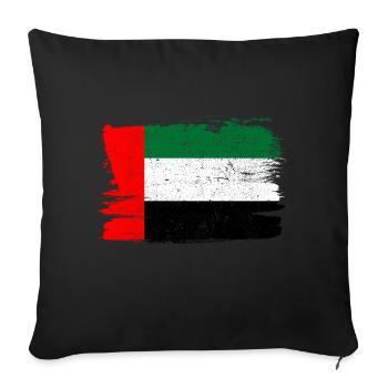 United Arab Emirates Bandiera Flag Peace Vintage - Sofa pillowcase 17,3'' x 17,3'' (45 x 45 cm) - black - Front