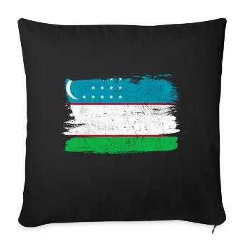 Western Sahara Bandiera Flag Peace Vintage - Sofa pillowcase 17,3'' x 17,3'' (45 x 45 cm) - black - Front