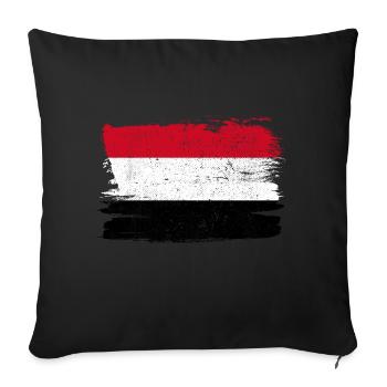 Yemen Bandiera Flag Peace Vintage - Sofa pillowcase 17,3'' x 17,3'' (45 x 45 cm) - black - Front
