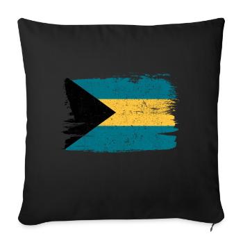 Bahamas Bandiera Flag Peace Vintage - Sofa pillowcase 17,3'' x 17,3'' (45 x 45 cm) - black - Front
