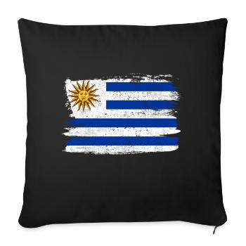 Uruguay Bandiera Flag Peace Vintage - Sofa pillowcase 17,3'' x 17,3'' (45 x 45 cm) - black - Front