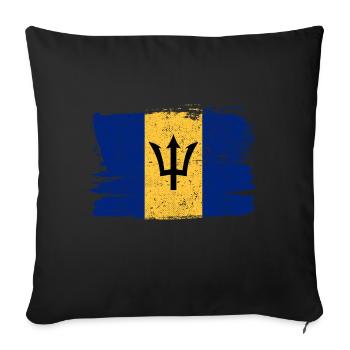 Barbados Bandiera Flag Peace Vintage - Sofa pillowcase 17,3'' x 17,3'' (45 x 45 cm) - black - Front