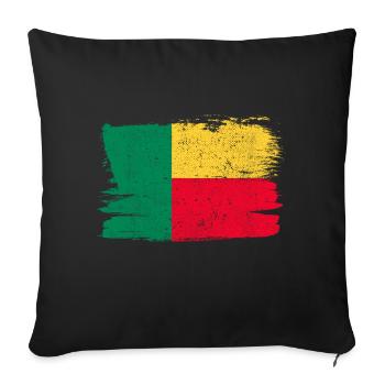 Benin Bandiera Flag Peace Vintage - Sofa pillowcase 17,3'' x 17,3'' (45 x 45 cm) - black - Front
