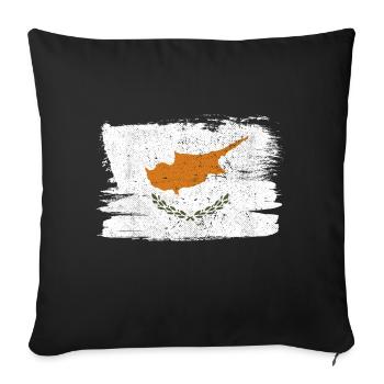 Cyprus Flag Flag Peace Vintage - Sofa pillowcase 17,3'' x 17,3'' (45 x 45 cm) - black - Front
