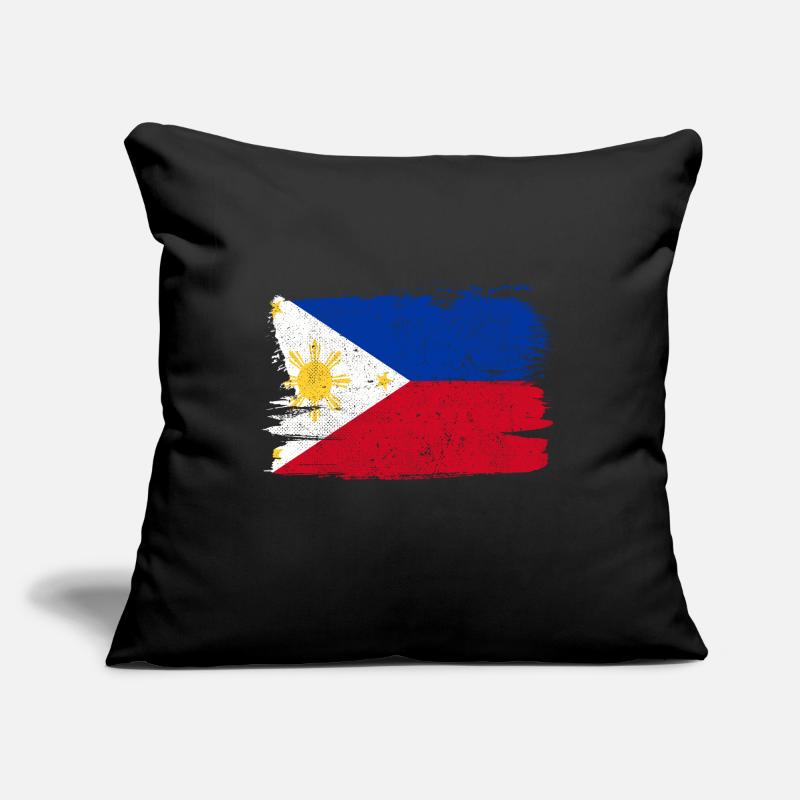 Drapeau des Philippines drapeau paix Vintage Housse de coussin décorative 45 x 45 cm