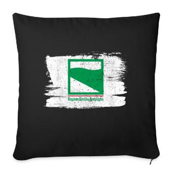 Drapeau de l’Émilie-Romagne Italie drapeau paix Vintage - Housse de coussin décorative 45 x 45 cm - noir - Devant