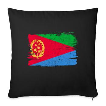 Eritrea Flag Flag Peace Vintage - Sofa pillowcase 17,3'' x 17,3'' (45 x 45 cm) - black - Front