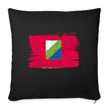 Abruzzo Flag Italy Flag Peace Vintage - Sofa pillowcase 17,3'' x 17,3'' (45 x 45 cm) - black - Front