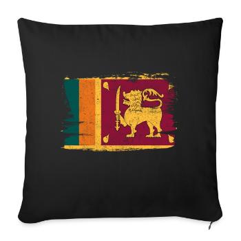 Sri Lanka Flag Flag Peace Vintage - Sofa pillowcase 17,3'' x 17,3'' (45 x 45 cm) - black - Front