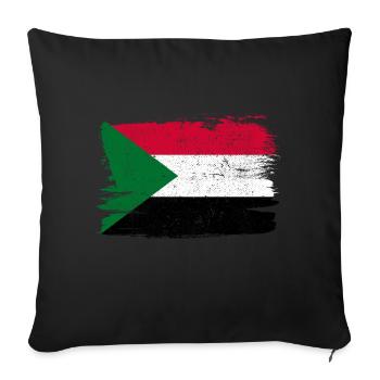 Sudan Flag Flag Peace Vintage - Sofa pillowcase 17,3'' x 17,3'' (45 x 45 cm) - black - Front