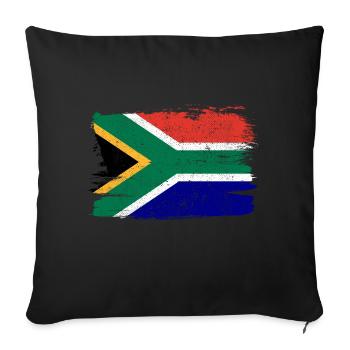 South Africa Flag Flag Peace Vintage - Sofa pillowcase 17,3'' x 17,3'' (45 x 45 cm) - black - Front