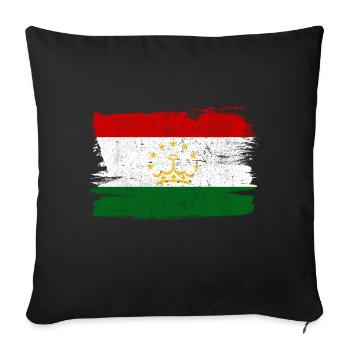 Tajikistan Flag Flag Peace Vintage - Sofa pillowcase 17,3'' x 17,3'' (45 x 45 cm) - black - Front