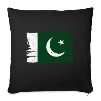 Pakistan Flag Flag Peace Vintage - Sofa pillowcase 17,3'' x 17,3'' (45 x 45 cm) - black - Front