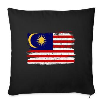 Malaysia Flag Flag Peace Vintage - Sofa pillowcase 17,3'' x 17,3'' (45 x 45 cm) - black - Front