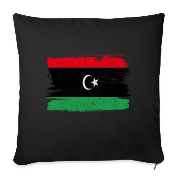 Libya Flag Flag Peace Vintage - Sofa pillowcase 17,3'' x 17,3'' (45 x 45 cm) - black - Front