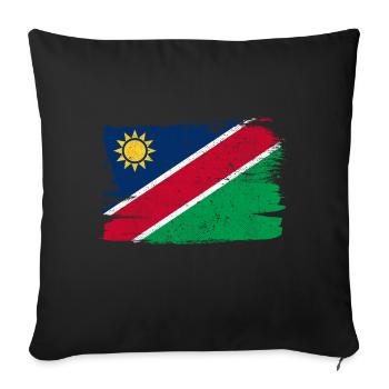 Namibia Flag Flag Peace Vintage - Sofa pillowcase 17,3'' x 17,3'' (45 x 45 cm) - black - Front