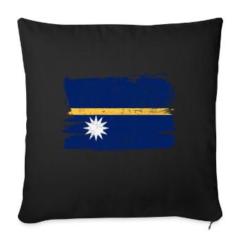 Nauru Flag Flag Peace Vintage - Sofa pillowcase 17,3'' x 17,3'' (45 x 45 cm) - black - Front