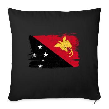 Papua New Guinea Flag Flag Peace Vintage - Sofa pillowcase 17,3'' x 17,3'' (45 x 45 cm) - black - Front