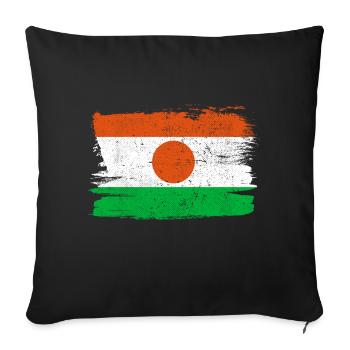 Nigeria Flag Flag Peace Vintage - Sofa pillowcase 17,3'' x 17,3'' (45 x 45 cm) - black - Front